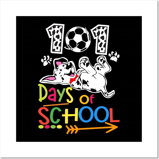 101 Days Smarter Dog Shirt 100 Days Of School Teacher Kids Wall Art by POP-Tee